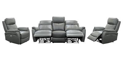 Silver Camden LTH Lounge Set with padded armrests and pocket springs, in a cozy living space.