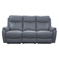 Gunmetal Camden LTH Lounge Set with electric recliners and lumbar support, in a sophisticated room.