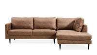 Brown fabric material sofa with a strong steel frame, polyester upholstery, and versatile design for any living space.
