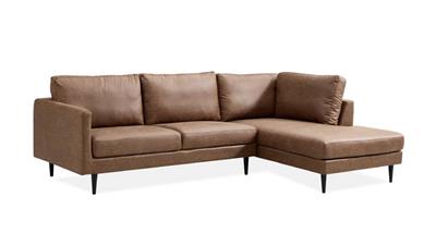 Elegant 2-seater fabric sofa with high-density foam, high-tensile springs, and leather-look polyester upholstery for lasting comfort.
