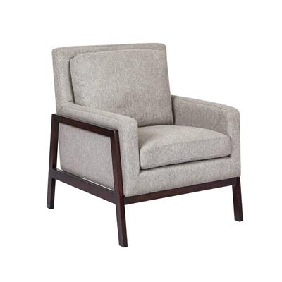Stylish armchair featuring a solid wood frame, foam with pocket springs, and fixed cushions. Weight limit: 110kg.