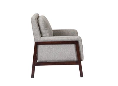 Sleek armchair with sturdy wooden frame, plush foam seating, and springs for support. Fixed cushions ensure lasting style.