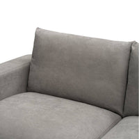 Dark Grey Hasting 2.5 + 2 Seater Sofa with low-profile look and sturdy frame, set in a trendy lounge.