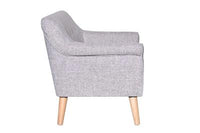 Muted Orange Lavender 2.5 Seater with polyester fabric and slanted arms, showcased in a trendy living room.