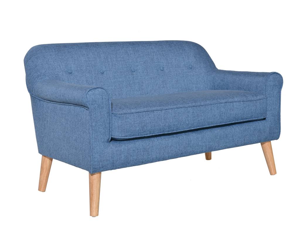 Light Grey Lavender 2.5 Seater with oak-colored legs and polyester upholstery, offering comfort in a modern lounge setting.