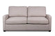 Loft Graphite Zoe Double Sofa Bed with loose cushions and memory foam, in a trendy living area.