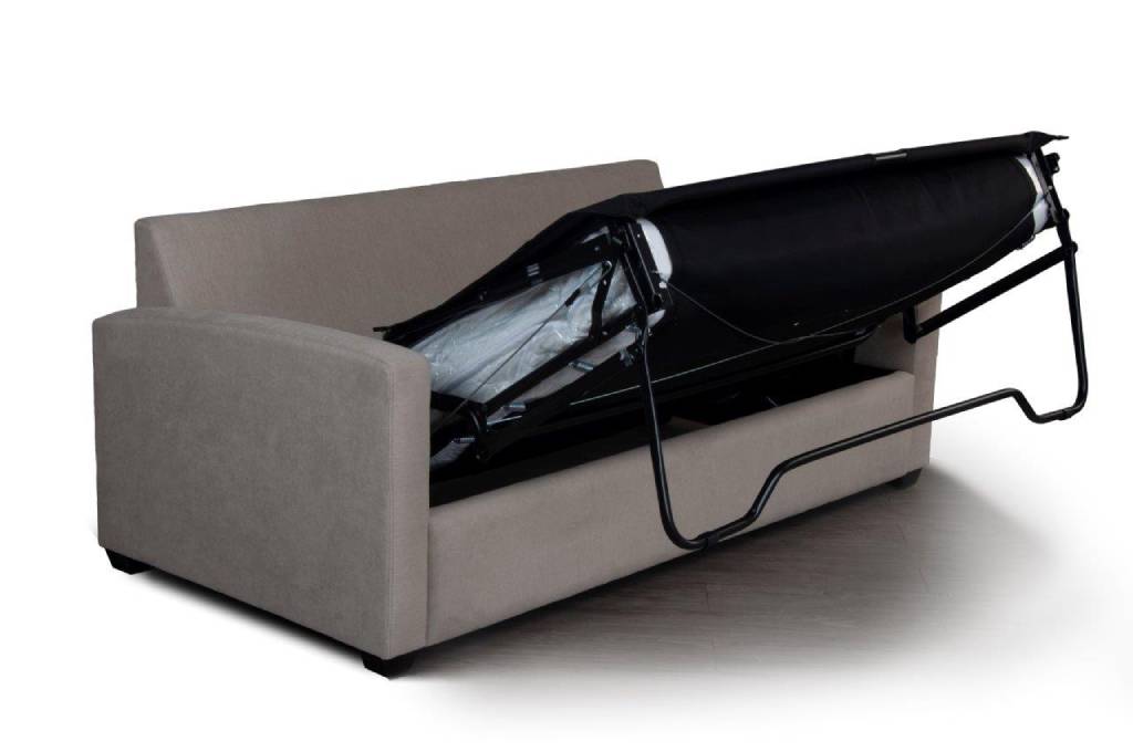 Loft Graphite Zoe Double Sofa Bed with luxe double mattress and stitching, in a cozy interior.