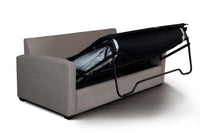 Loft Graphite Zoe Double Sofa Bed with luxe double mattress and stitching, in a cozy interior.