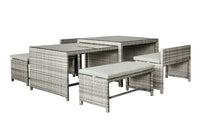 Monte Outdoor 6PC Nested Dining Bench