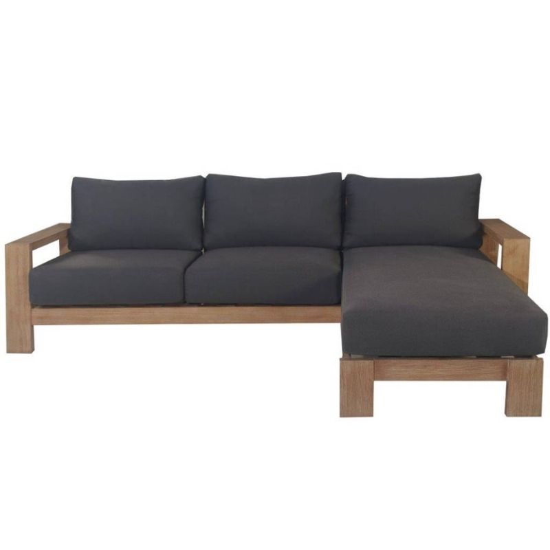 MARRAKESH OUT 3S LOU WITH CHAISE-DARK CHARCOAL