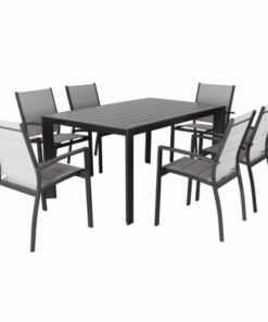 MARNI OUT 7PC DINING SET-CHARCOAL/GREY