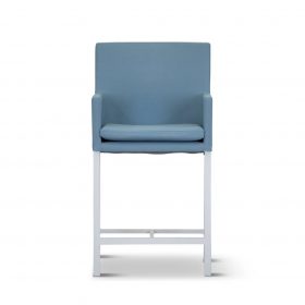 Clovelly Fixed High Dining Chair/Blue