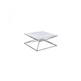 Esther Coffee Table 100x100x43cm-marble Glass Top