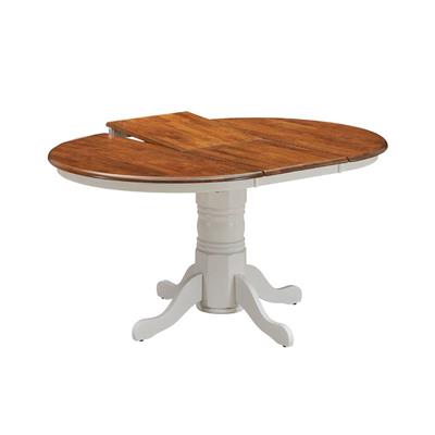 Hobart Table 106.6-150.6x106.6x75.5cm-wht/oak-2ctn